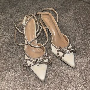Elegant Cream and Silver Women's Heels